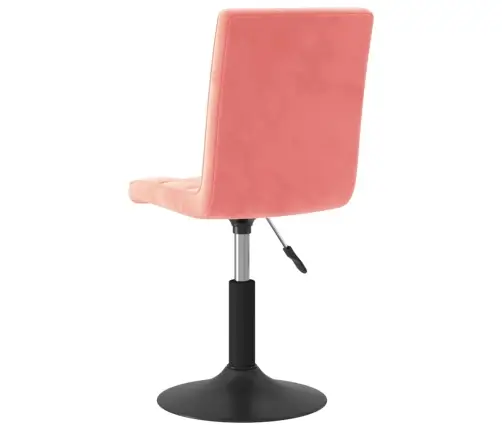 Grozāmi Virtuves Krēsli, 4 Gab., Rozā Samts Vidaxl