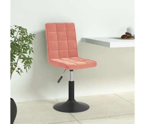 Grozāmi Virtuves Krēsli, 4 Gab., Rozā Samts Vidaxl