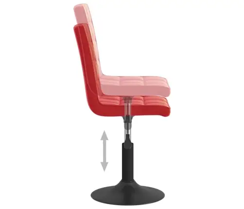 Grozāmi Virtuves Krēsli, 4 Gab., Vīnsarkans Samts Vidaxl