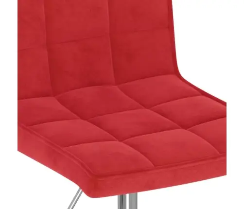 Grozāmi Virtuves Krēsli, 4 Gab., Vīnsarkans Samts Vidaxl