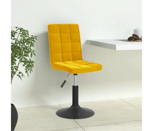 Pööratavad Söögitoolid 4 Tk, Sinepikollane, Samet