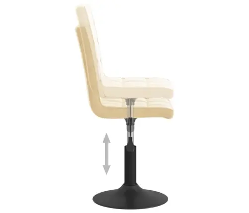 Grozāmi Virtuves Krēsli, 6 Gab., Krēmkrāsas Samts Vidaxl