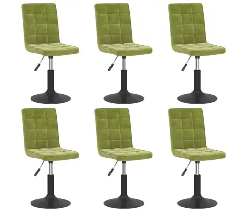 Pööratavad Söögitoolid 6 Tk, Heleroheline, Samet