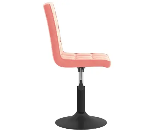 Grozāmi Virtuves Krēsli, 6 Gab., Rozā Samts Vidaxl