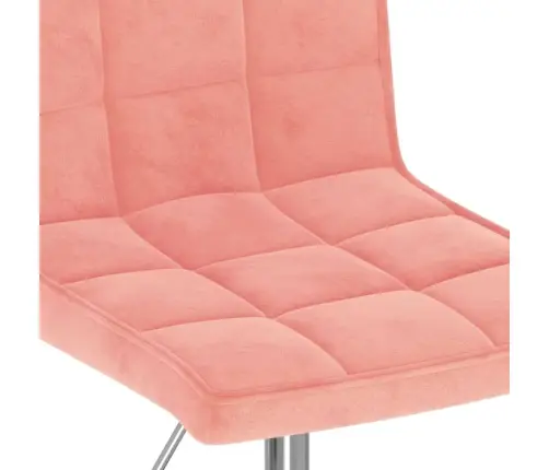 Grozāmi Virtuves Krēsli, 6 Gab., Rozā Samts Vidaxl