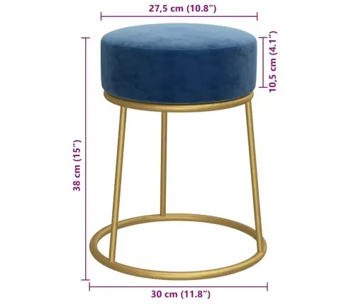 Pufas, Mėlynos Spalvos, Aksomas, Apskritas