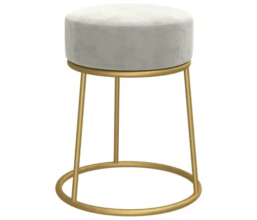 Apaļš Krēsls, Gaiši Pelēks Samts Vidaxl