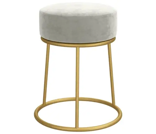 Apaļš Krēsls, Gaiši Pelēks Samts Vidaxl