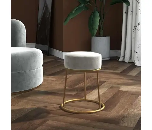 Apaļš Krēsls, Gaiši Pelēks Samts Vidaxl