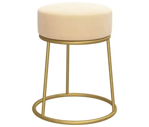 Pufas, Abrikosų Spalvos, Aksomas, Apskritas