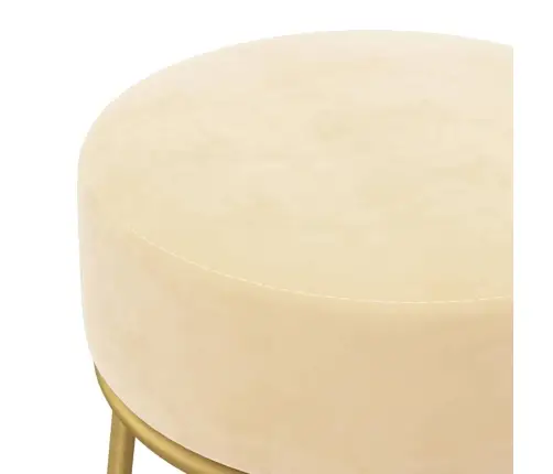 Pufas, Abrikosų Spalvos, Aksomas, Apskritas