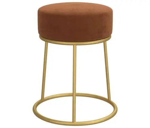 Pufas, Rudos Spalvos, Aksomas, Apskritas