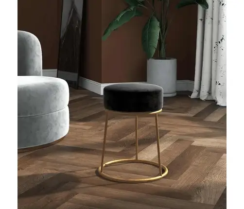 Apaļš Krēsls, Melns Samts Vidaxl