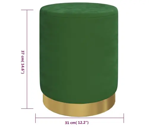 Ümar Hoiupink, Roheline, Samet 31 X 37 Cm