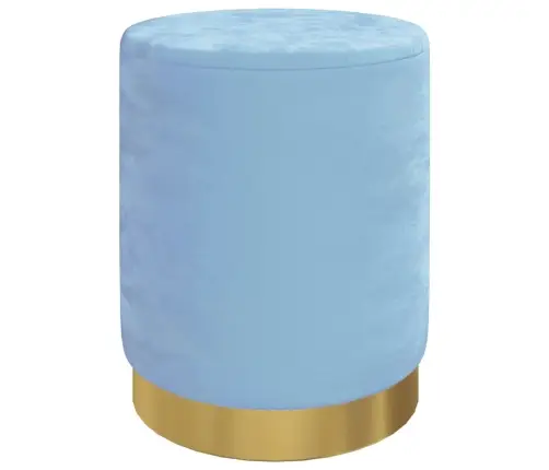 Apaļš Krēsls Ar Uzglabāšanas Nodalījumu, Gaiši Zils Samts 31 X 37 Cm Vidaxl