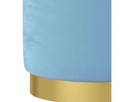 Apaļš Krēsls Ar Uzglabāšanas Nodalījumu, Gaiši Zils Samts 31 X 37 Cm Vidaxl