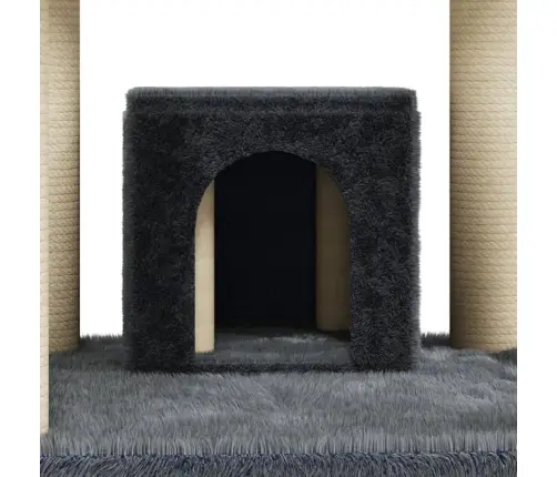 Kaķu Māja Ar Sizala Stabiem Nagu Asināšanai, 171 Cm, Pelēka Vidaxl