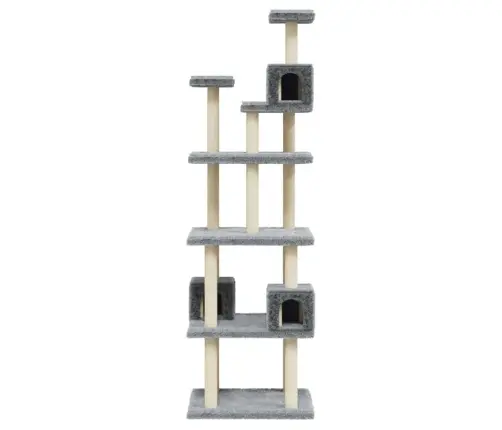 Kaķu Māja Ar Sizala Stabiem Nagu Asināšanai, 188 Cm, Pelēka Vidaxl