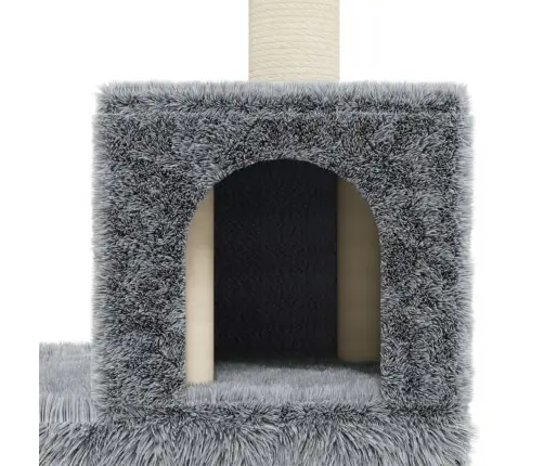 Kaķu Māja Ar Sizala Stabiem Nagu Asināšanai, 188 Cm, Pelēka Vidaxl