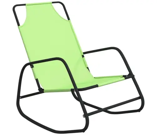 Supamas Saulės Gultas, Žalias, Plienas Ir Tekstilenas