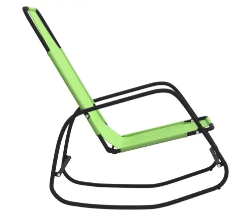 Supamas Saulės Gultas, Žalias, Plienas Ir Tekstilenas