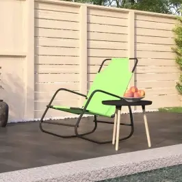 Supamas Saulės Gultas, Žalias, Plienas Ir Tekstilenas