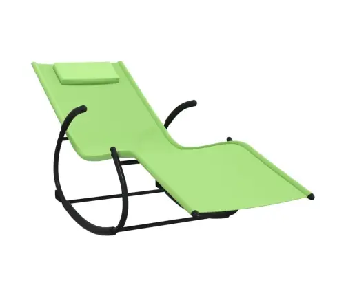 Kiikuvad Lamamistoolid 2 Tk, Roheline, Teras Ja Textilene