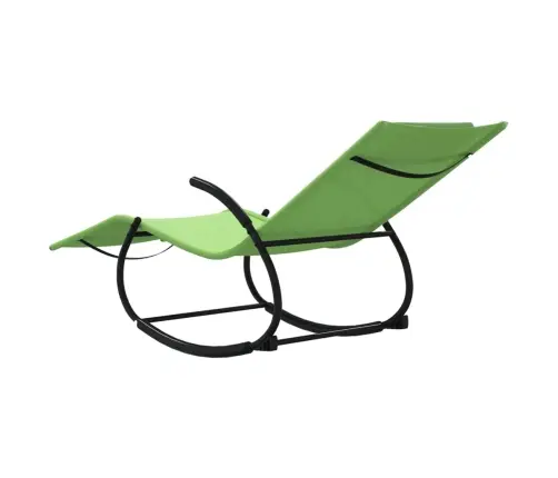 Kiikuvad Lamamistoolid 2 Tk, Roheline, Teras Ja Textilene