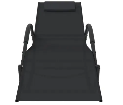 Sauļošanās Šūpuļkrēsli, 2 Gab., Melni, Tērauds Un Tekstilēns Vidaxl Sauļošanās Šūpuļkrēsli, 2 Gab., Melni, Tērauds Un Tekstilēns Vidaxl