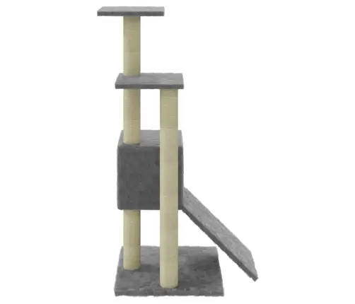 Kaķu Māja Ar Sizala Stabiem Nagu Asināšanai, 92 Cm, Pelēka Vidaxl