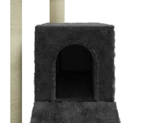 Kassimaja Sisalköitega Kraapimispostidega, Tumehall, 92 Cm