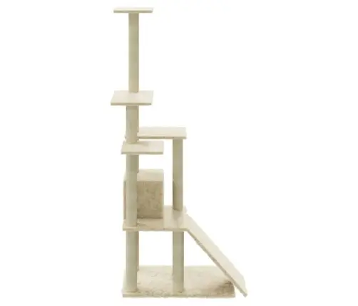 Draskyklė Katėms Su Stovais Iš Sizalio, Kreminės Spalvos, 155Cm