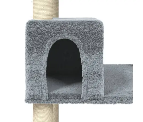 Kassimaja Sisalköitega Kraapimispostidega, Helehall, 141 Cm