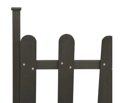 Dārza Žogs Ar Stabiem, 3 Gab., Wpc, 614X80 Cm Vidaxl