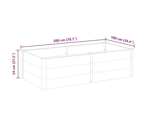 Augstā Puķu Kaste, 200X100X54 Cm, Pelēks Wpc Vidaxl