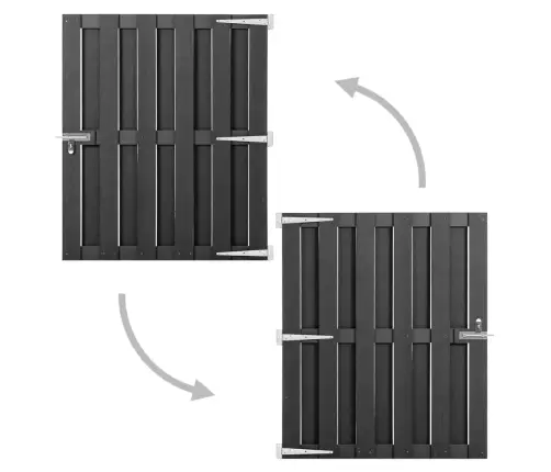 Dārza Vārti, Wpc, 100X112 Cm, Pelēki Vidaxl