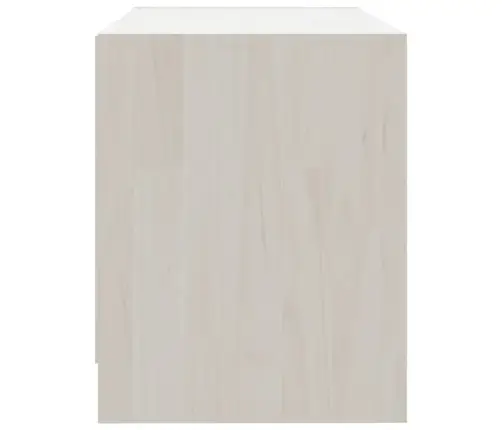 Tv Skapītis, Balts, 80X31X39 Cm, Priedes Masīvkoks Vidaxl