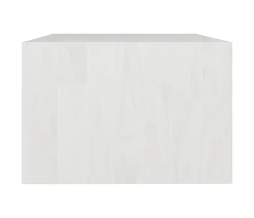 Kohvilaud, Valge, 75X50X33,5 cm Täismännipuit