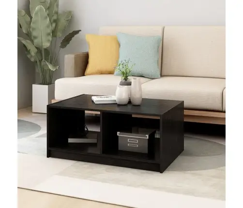 Kafijas Galdiņš, Melns, 75X50X33,5 Cm, Priedes Masīvkoks Vidaxl