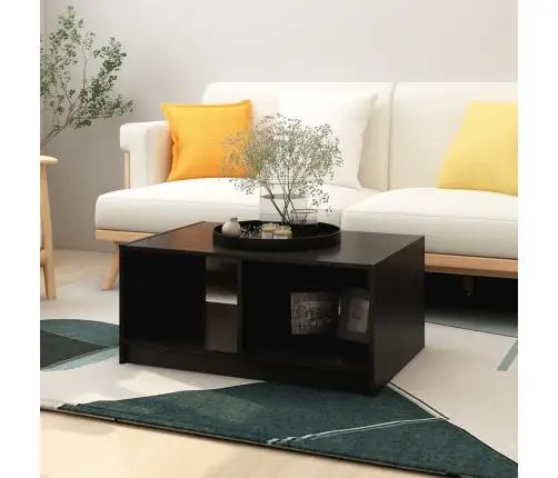 Kafijas Galdiņš, Melns, 75X50X33,5 Cm, Priedes Masīvkoks Vidaxl