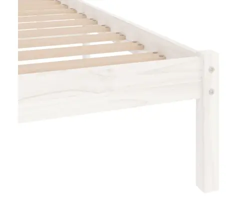 Gultas Rāmis, Balts, Masīvkoks, 90X190 Cm, Vienvietīgs Vidaxl