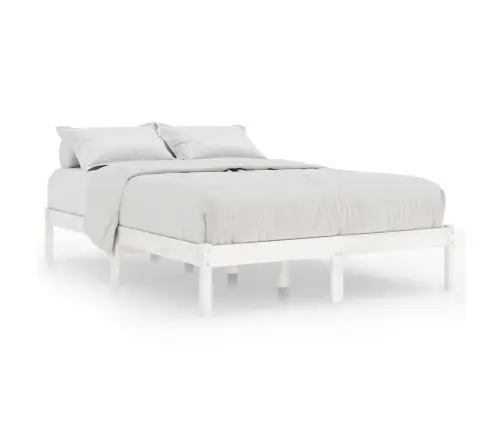 Lovos Rėmas, Baltas, 120X190cm Medienos Masyvas, Dvivietis