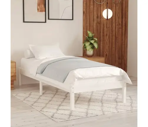 Lovos Rėmas, Baltos Spalvos, 90X200cm Pušies Medienos Masyvas