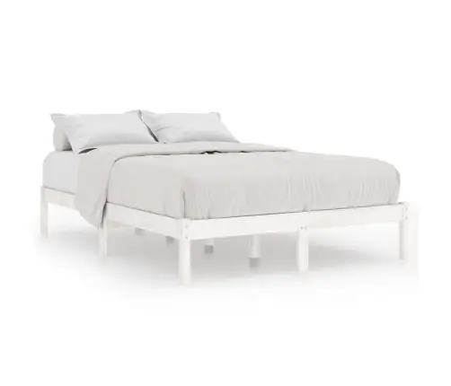 Lovos Rėmas, Baltos Spalvos, 200X200cm Pušies Medienos Masyvas