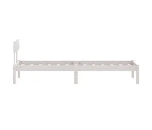 Gultas Rāmis, Balts, Priedes Masīvkoks, 90X200 Cm Vidaxl