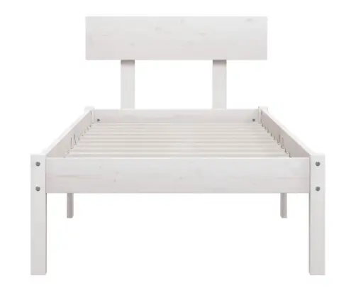 Gultas Rāmis, Balts, Priedes Masīvkoks, 100X200 Cm Vidaxl