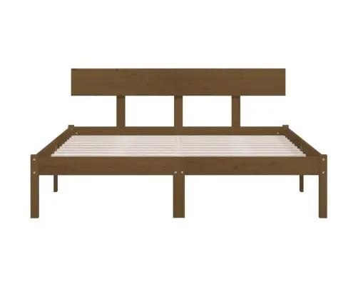 Gultas Rāmis, Medus Brūns, Priedes Masīvkoks, 120X200 Cm Vidaxl