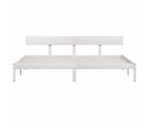 Lovos Rėmas, Baltas, 180X200cm Pušies Masyvas, Itin Didelis