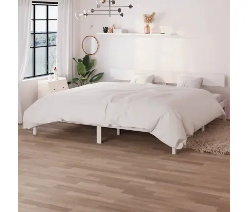 Lovos Rėmas, Baltas, 180X200cm Pušies Masyvas, Itin Didelis