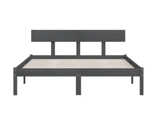 Voodiraam, Hall, Täismännipuit, 200 X 200 Cm